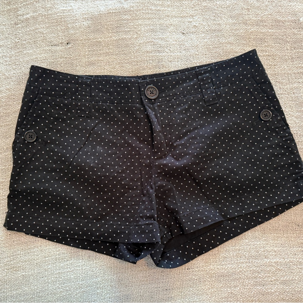 Guess Black Polka-Dot Shorts